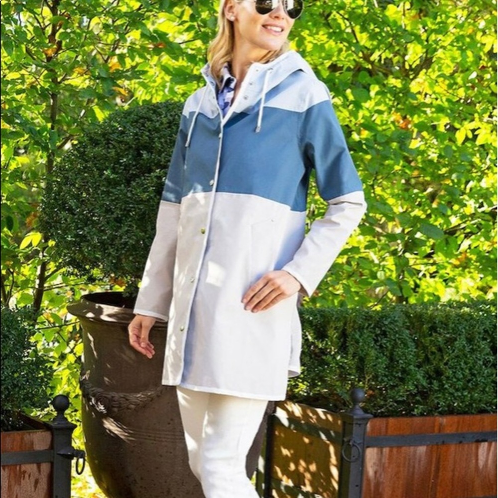 NWT TYLER BOE Nantucket Colorblock Rain Parka